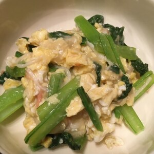 小松菜と卵のあんかけ